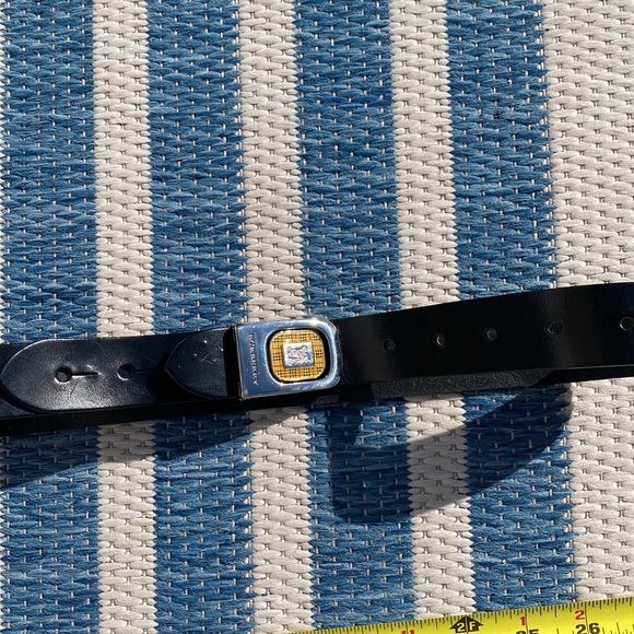 Burberry Vintage Nova Check Buckle w/ BRAND NEW Burberry Black Leather Belt! 🔥